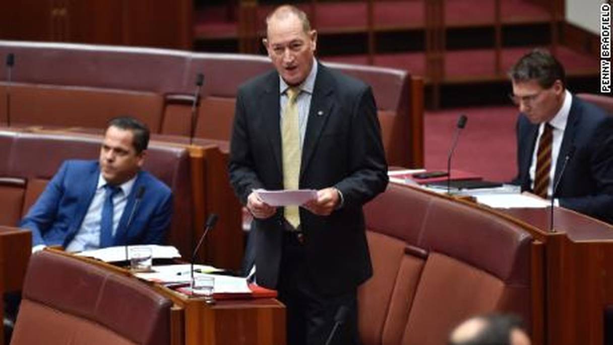 Le très controversé sénateur d'extrême-droite australien, Fraser Anning. 
