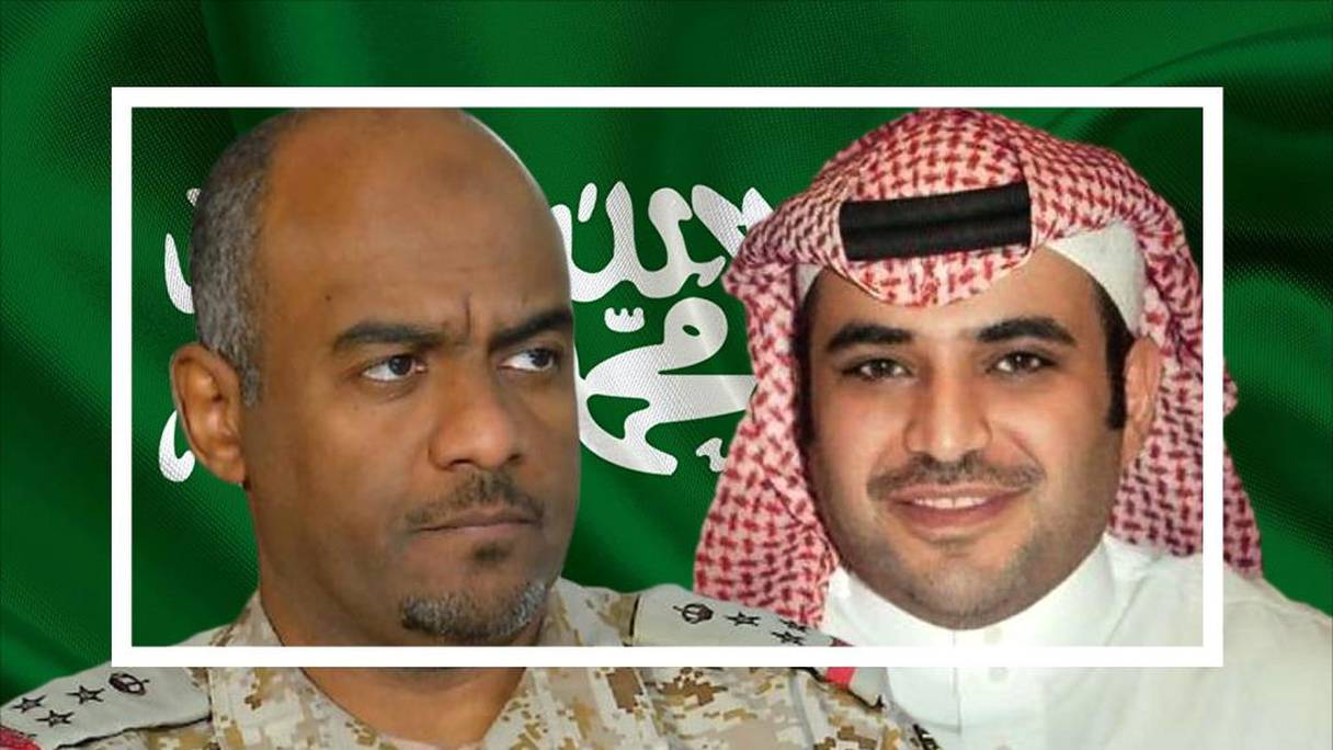 De gauche à droite: Ahmed al-Assiri et Saud al-Qahtani
