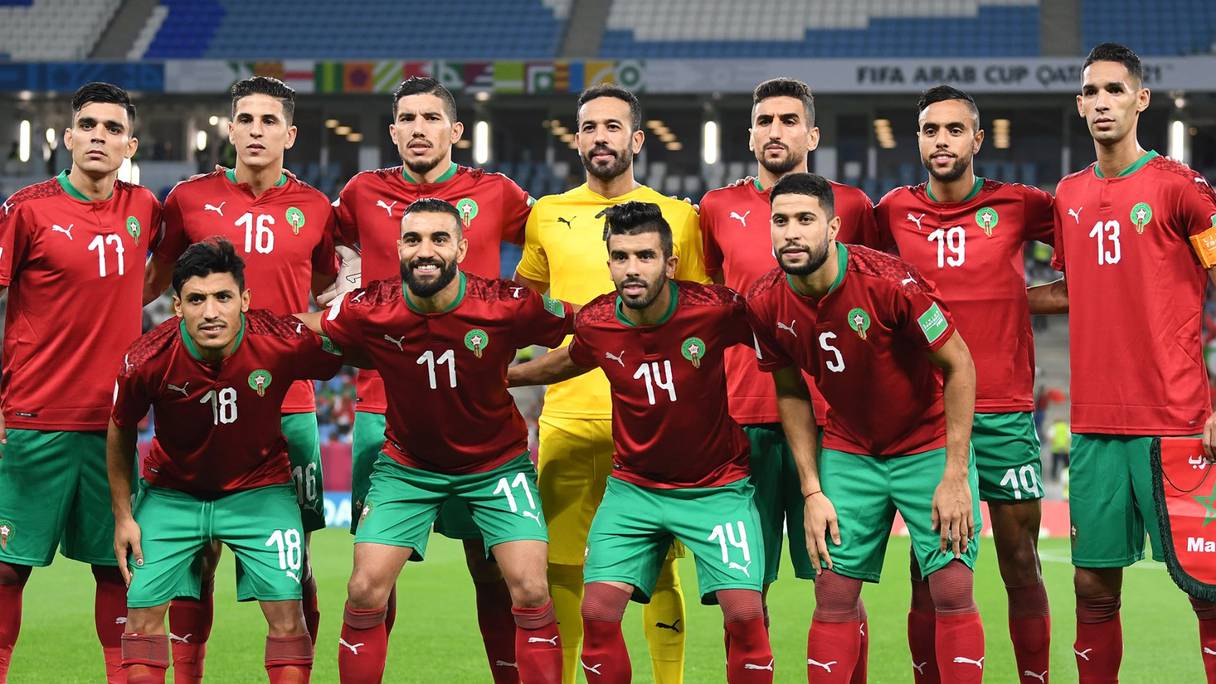 Le onze de départ de l'équipe nationale A' contre la Palestine, le 1er décembre 2021.
