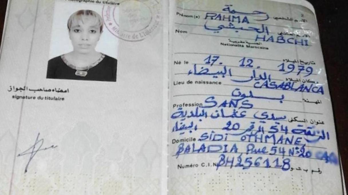 Passeport de Rahma Habchi, la miraculée marocaine de l'enfer syrien!

