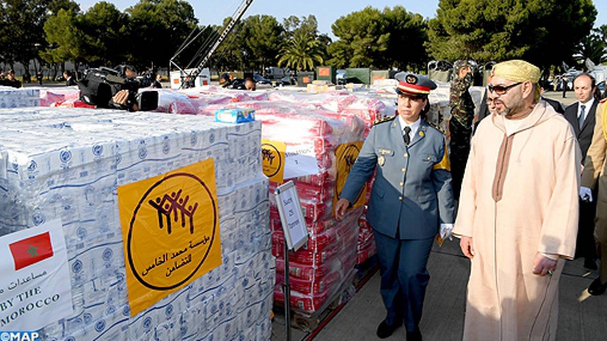 Le Roi Mohammed VI a présidé, supervisé personnellement et donné le coup d’envoi, mardi 29 mai dernier, à l’aéroport de Casablanca, de l’opération d’acheminement de l’aide humanitaire destinée au peuple palestinien frère.
