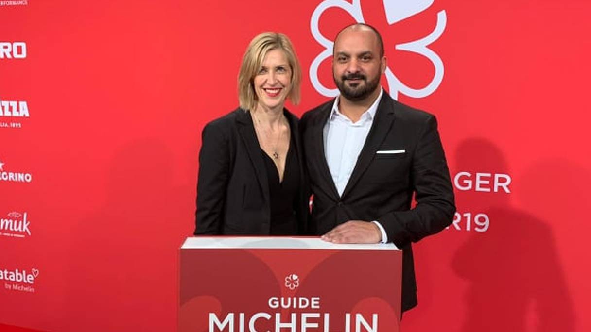 Fayçal Bettioui (à droite) lors de la cérémonie de remise des Etoiles Michelin 2019 
