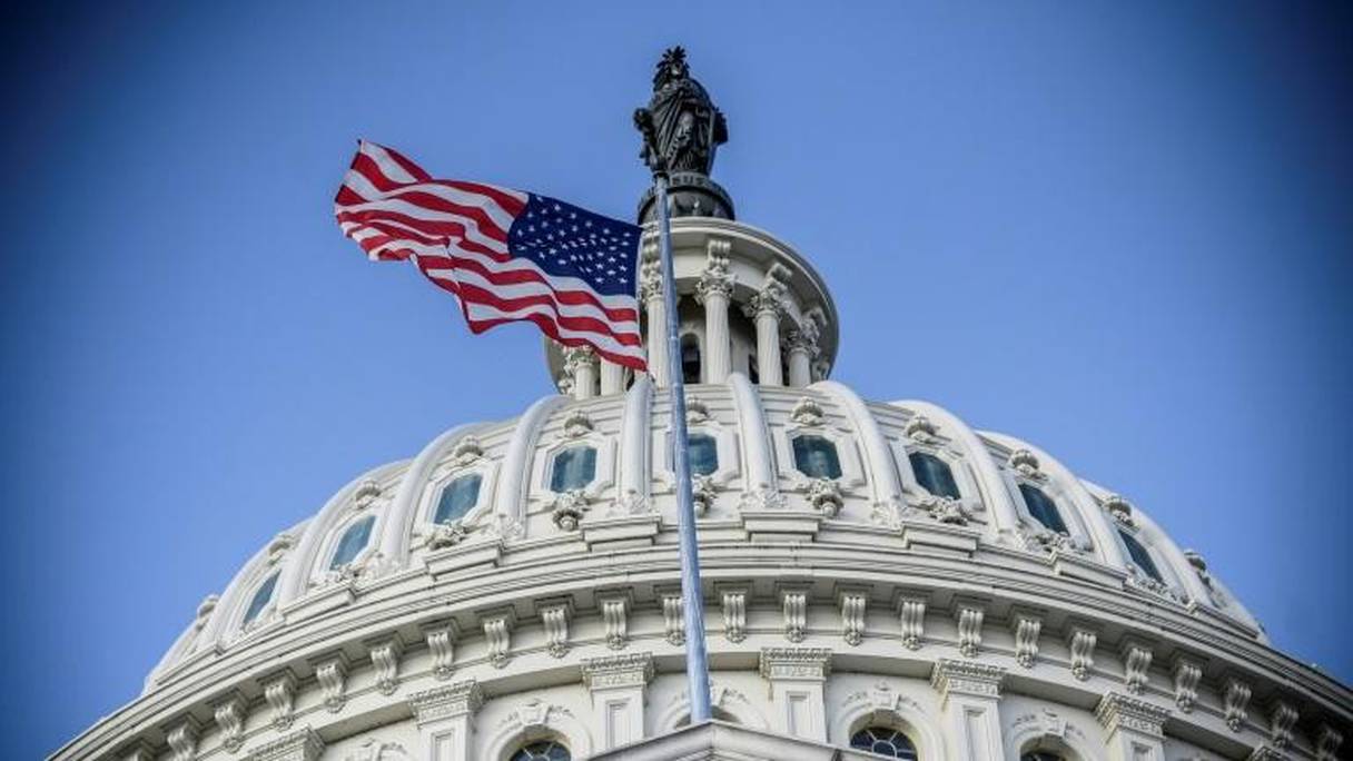 Le dôme du Capitole, siège du Congrès américain, à Washington.. 
