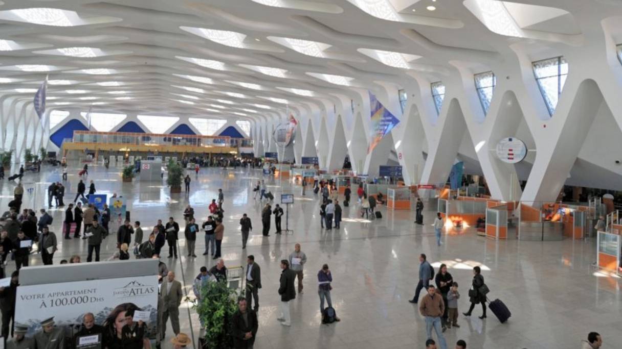 L'aéroport international Marrakech-Ménara. 

