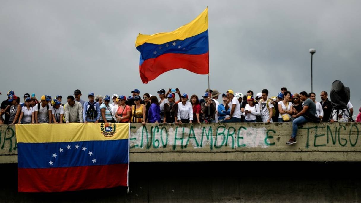 Manifestation contre le président vénézuélien Nicolas Maduro, le 24 juin 2017 à Caracas.
