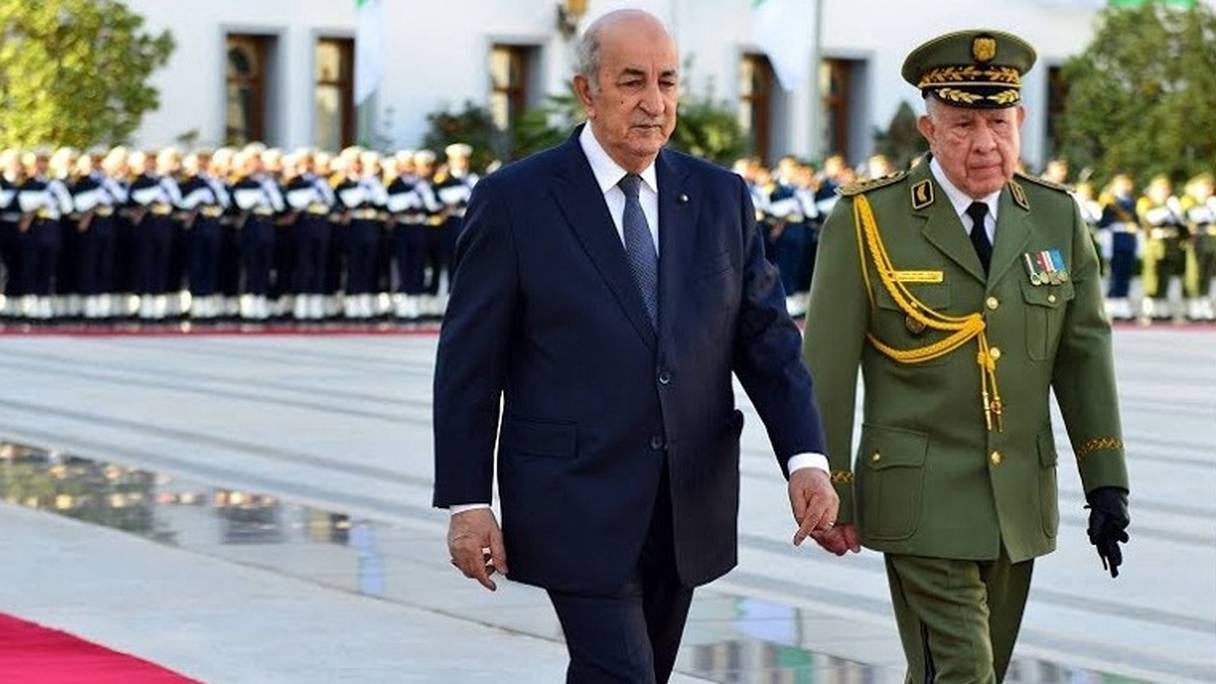Abdelmadjid Tebboune, le président algérien et Saïd Chengriha, le chef d'état-major de l'armée algérienne.
