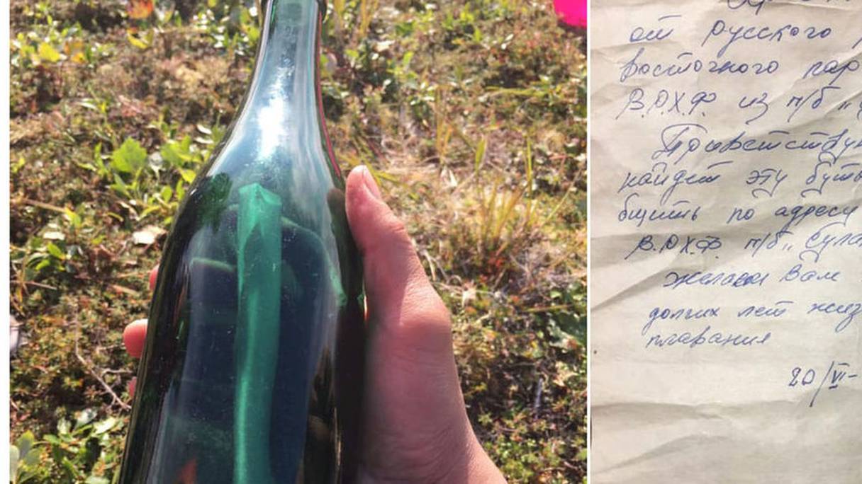 Bouteille à la mer d'un marin russe trouvée 50 ans après en Alaska
