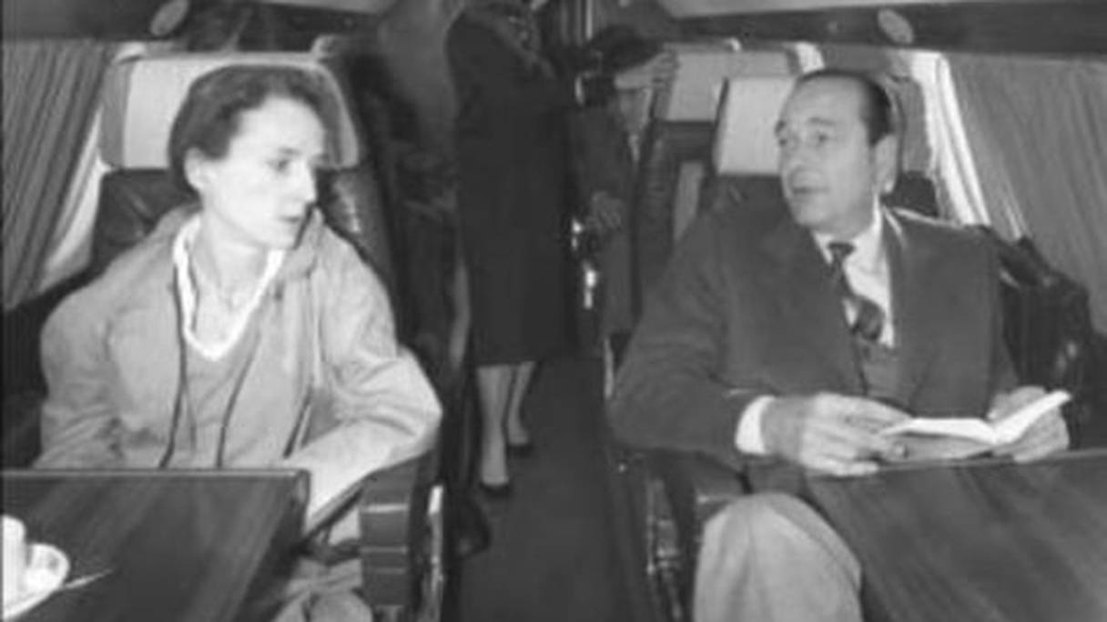 Une des rares photos de Laurence, ici avec son père Jacques Chirac.
