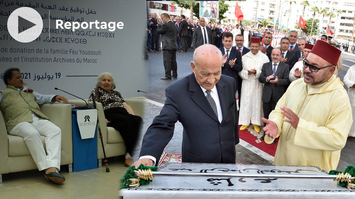 Lundi 19 juillet 2021 a eu lieu la cérémonie de signature du legs du couple Youssoufi à la Fondation nationale des musées (FNM) et aux Archives du Maroc.
