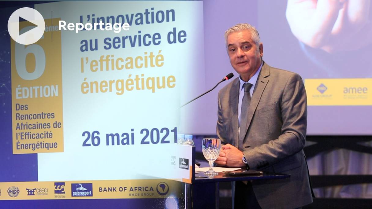 Saïd Mouline, directeur général de l’AMEE, lors de la 6e édition des Rencontres africaines de l’efficacité énergétique, le 26 mai 2021.
