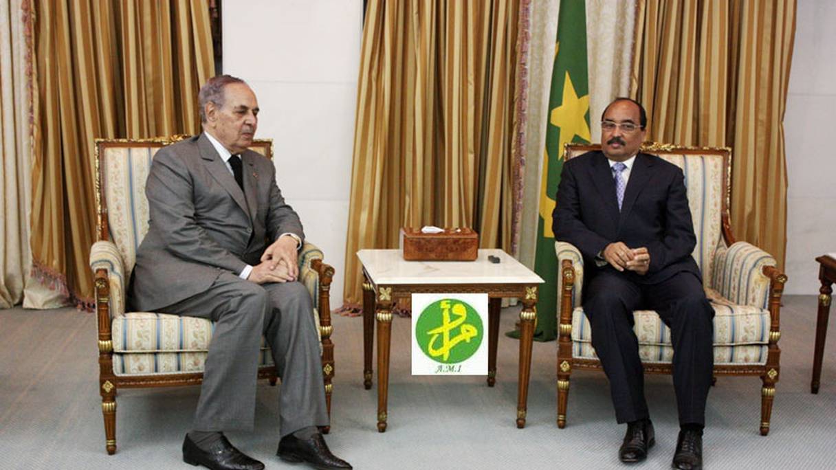 Abderrahmane Benomar lors d'une audience chez le président mauritanien. 
