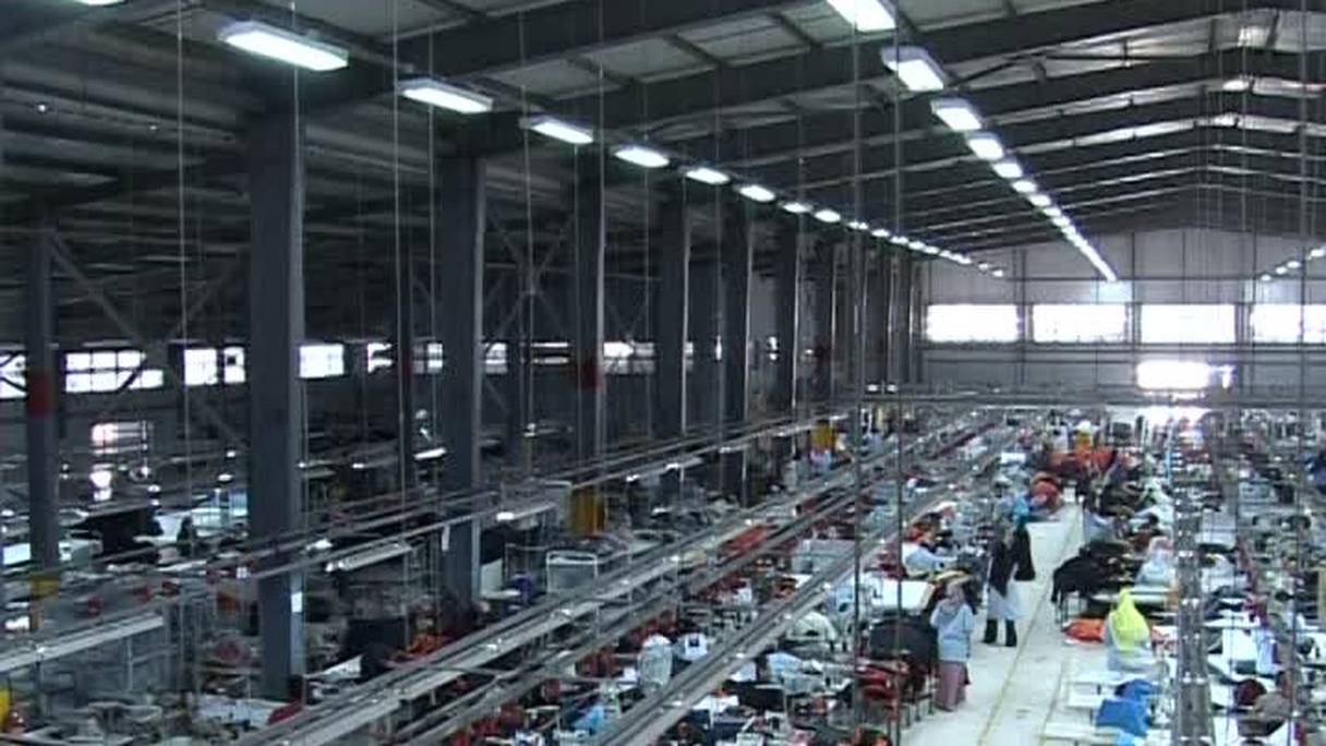 Un atelier de l'industrie textile.
