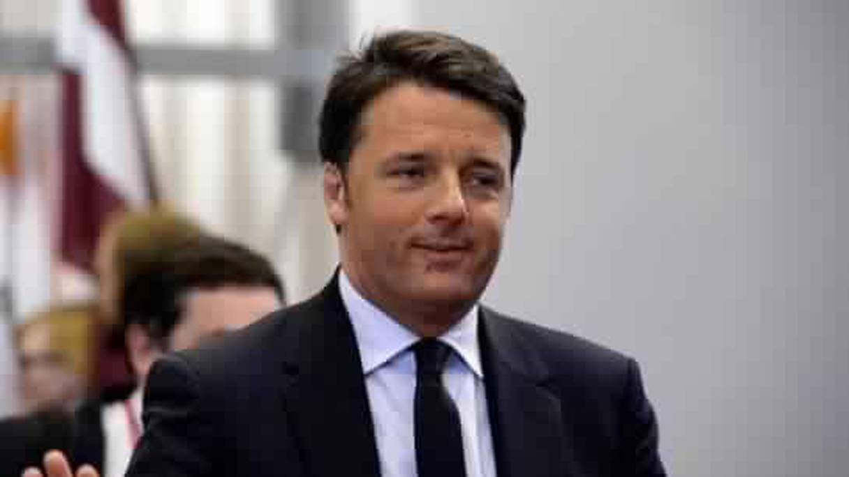 Le Premier ministre italien Matteo Renzi à Bruxelles le 23 avril 2015
