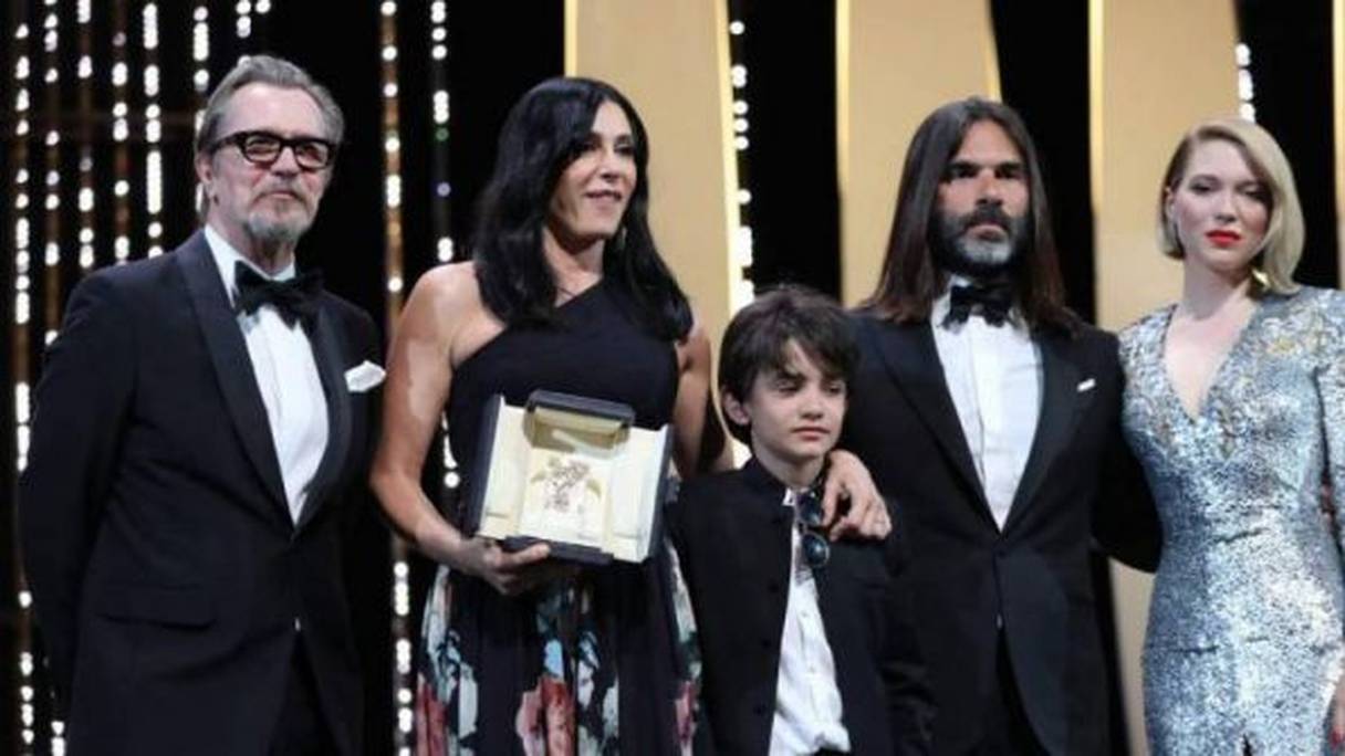 Nadine Labaki et les comédiens de "Capharnaüm" au Festival de Cannes 2018.
