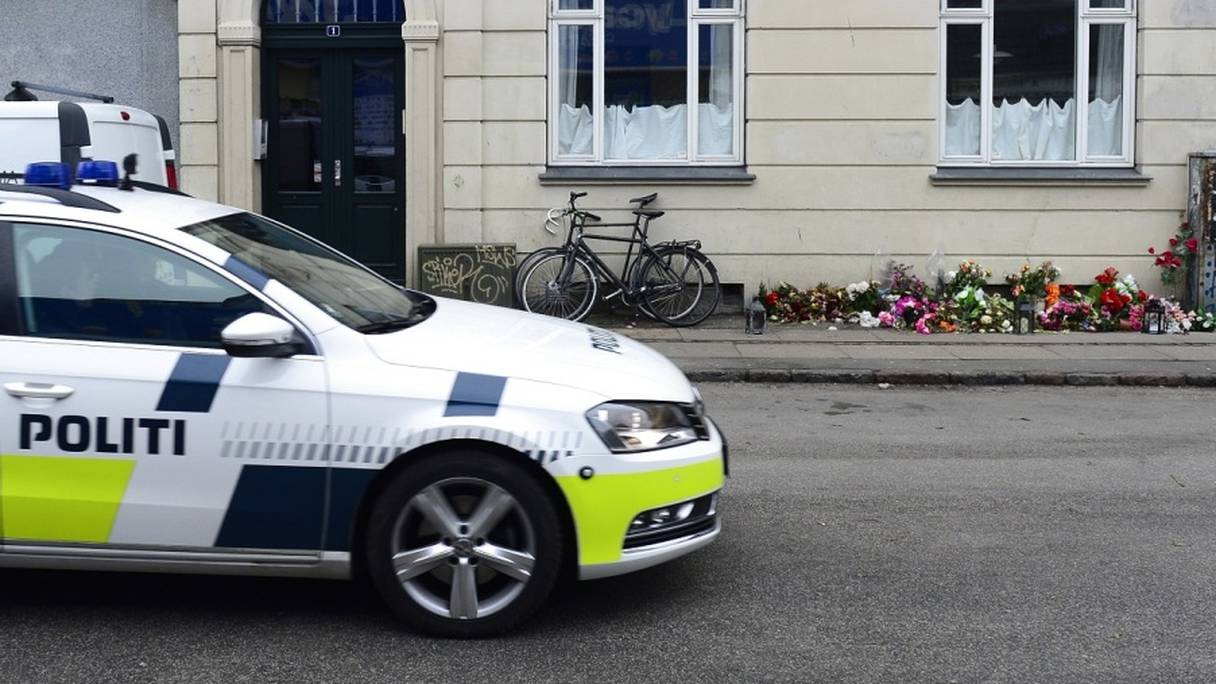 Une voiture de police à Copenhague.
