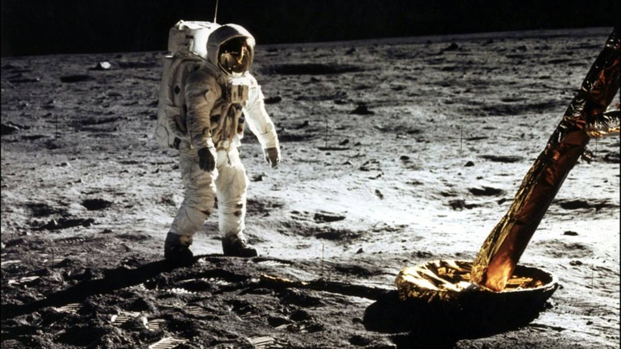 Buzz Aldrin sur la Lune, le 20 juillet 1969.
