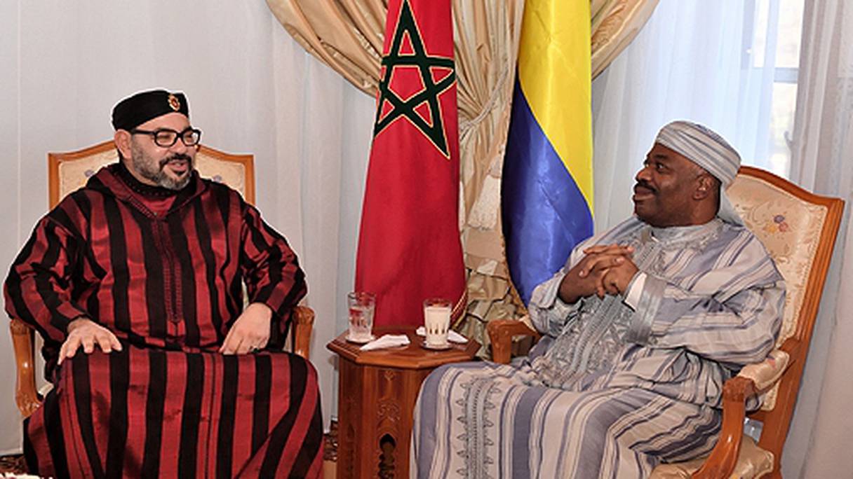 Le roi Mohammed VI et le président gabonnais, Ali Bongo Ondimba.
