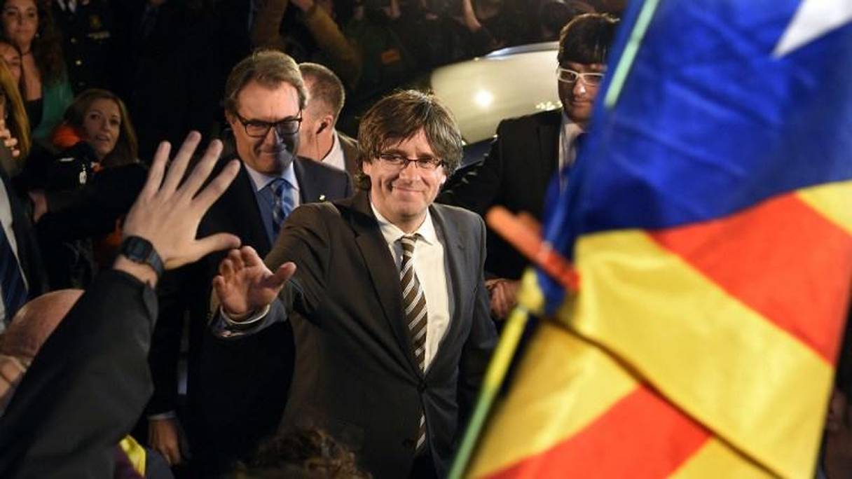 Carles Puigdemont, le président catalan, lors de son élection le 10 janvier.
