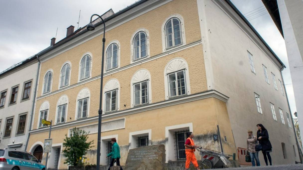 La maison natale d'Hitler, à Braunau am Inn, en Autriche, le 18 avril 2015.
