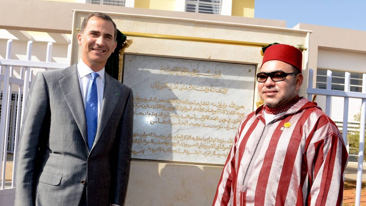 Felipe d'Espagne et Mohammed VI.
