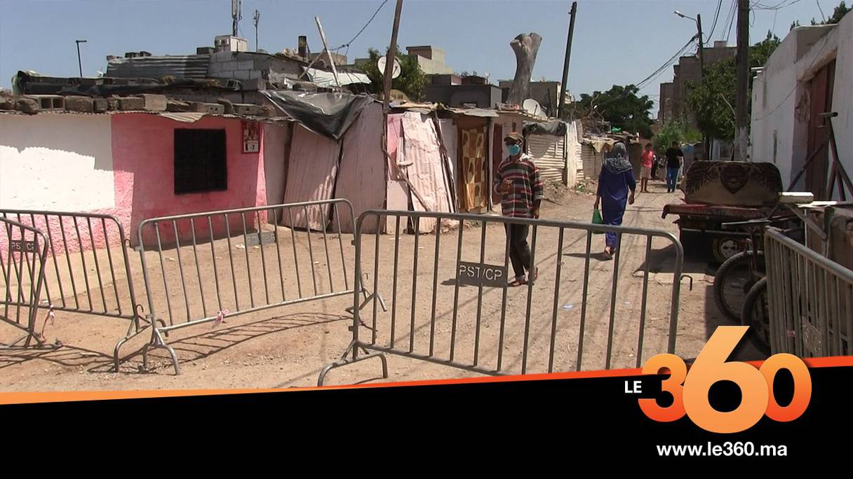 L'un des bidonvilles de Témara, auparavant ayant abrité plusieurs foyers de contamination.
