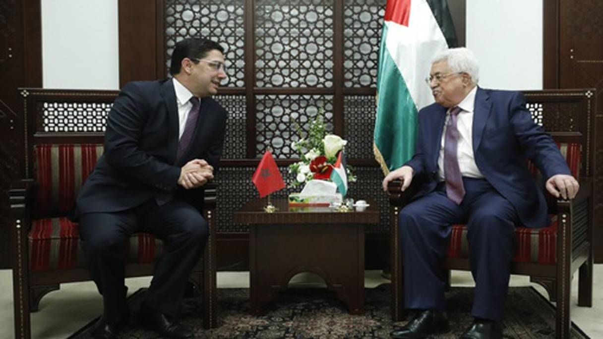 Le MAE Nasser Bourita, reçu à Amman, par le Président de l'Autorité palestinienne, Mahmoud Abbas. 
