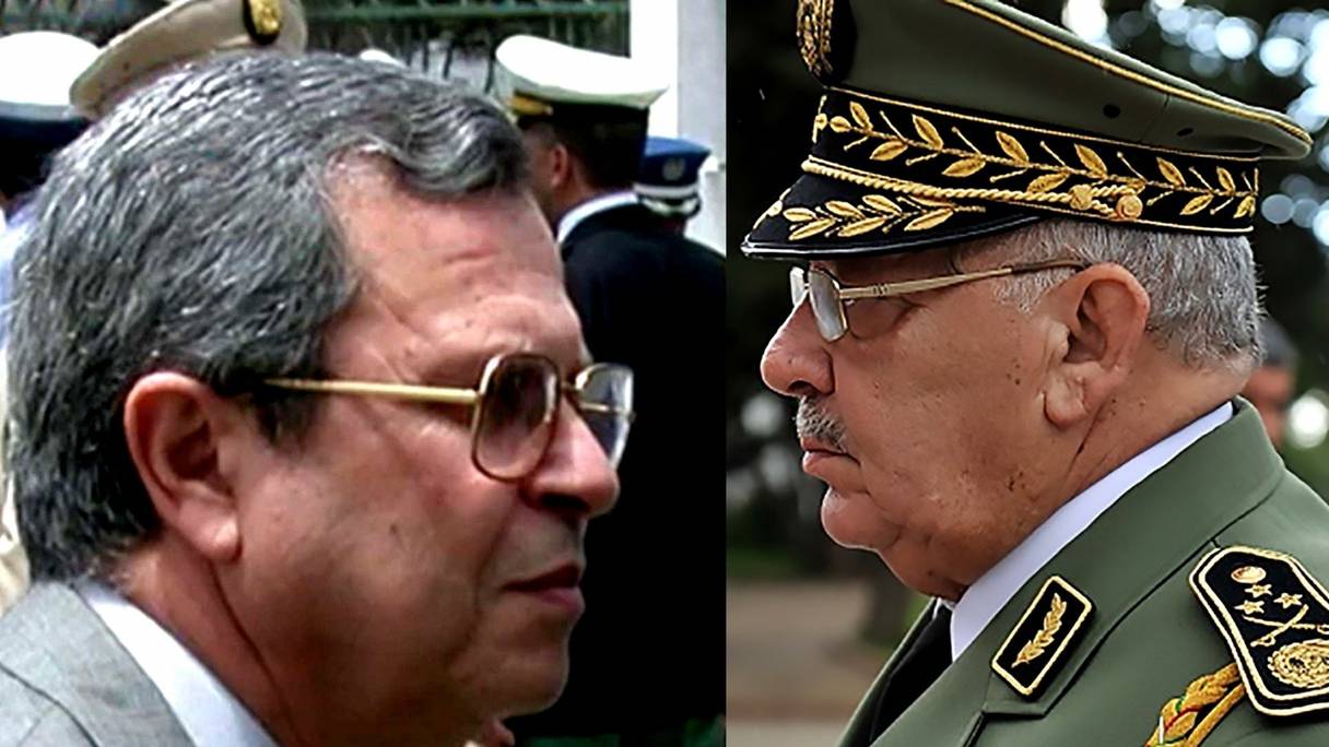 L'ex-patron du renseignement, le Général Toufik, face au chef d'état-major Ahmed Gaïd Salah. 
