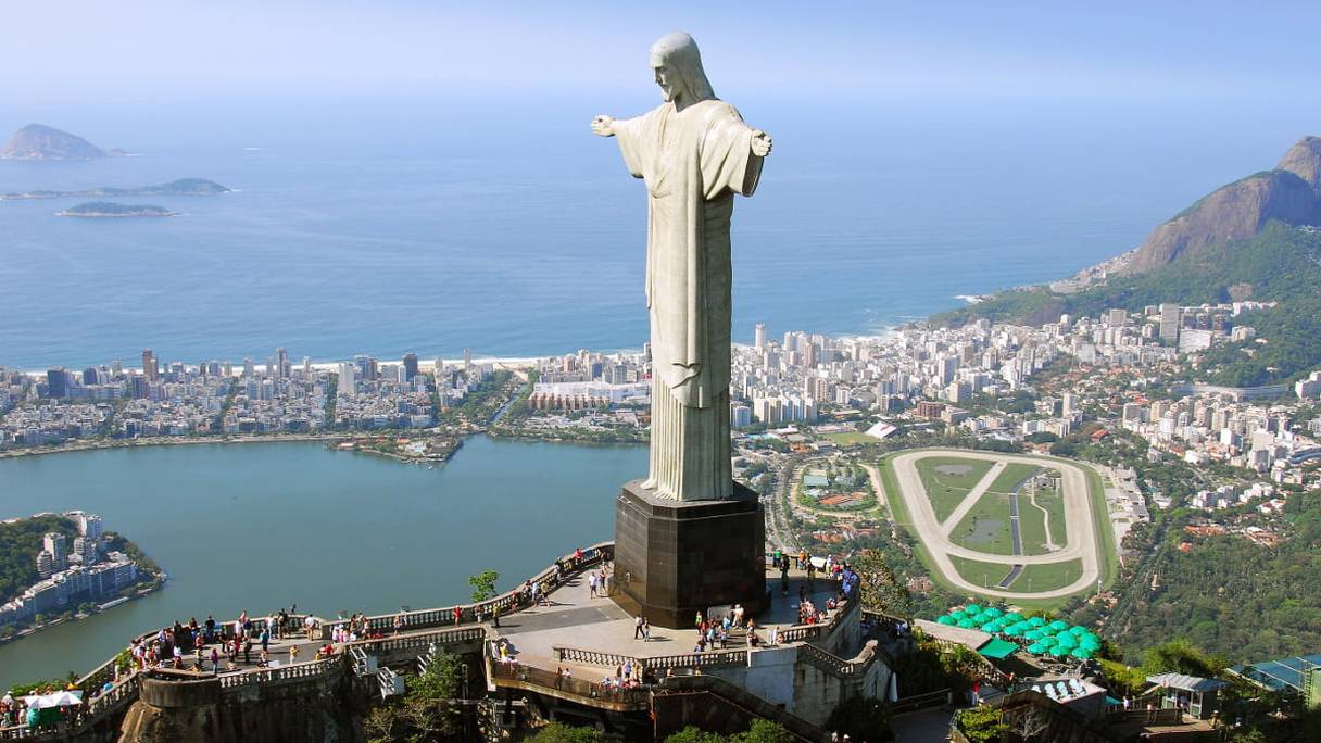 La statue du Christ Rédempteur de Corcovado, symbole de Rio.
