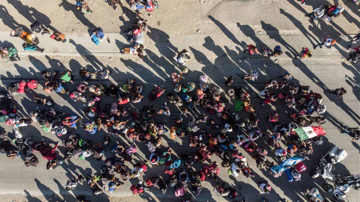Partis d'Amérique centrale, les migrants se regroupent à la frontière US depuis vendredi 16 novembre dernier. 
