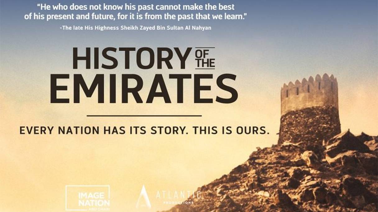 Affiche de "The history of the Emirates".

