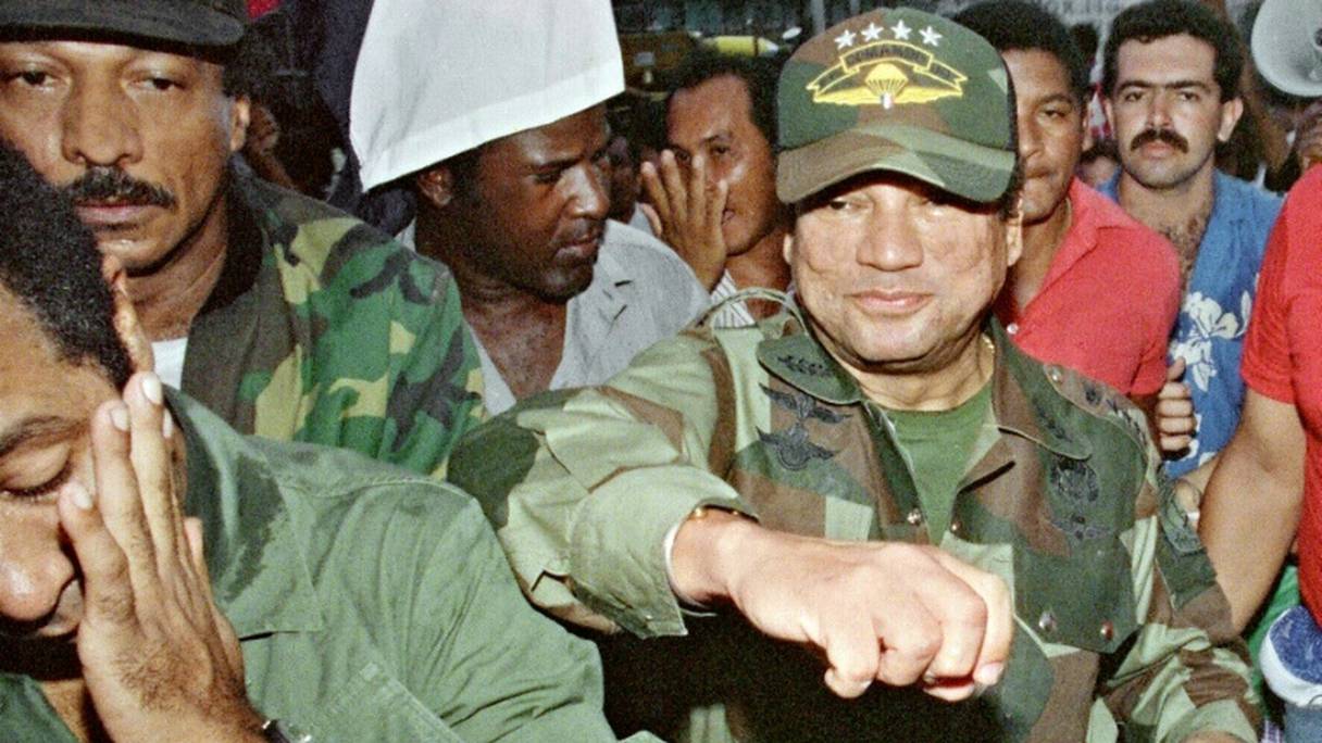 L'ancien dictateur Manuel Noriega le 2 mai 1989 à Panama City.

