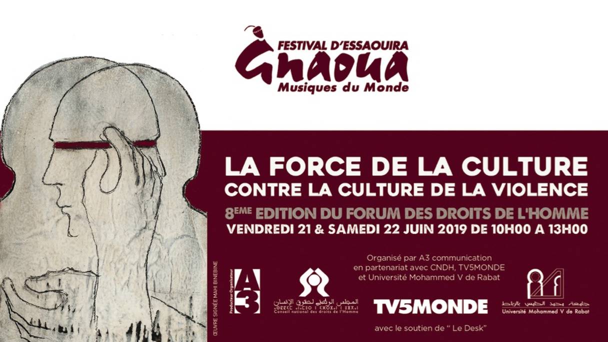 L'affiche de la 8ème édition du forum d'Essaouira
