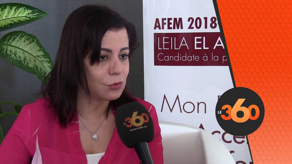 Leila El Andaloussi, candidate à la présidence de l'AFEM
