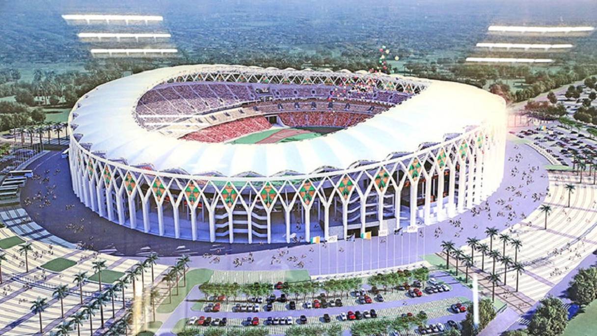 Maquette d'un stade camerounais construit en prévision de la CAN.

