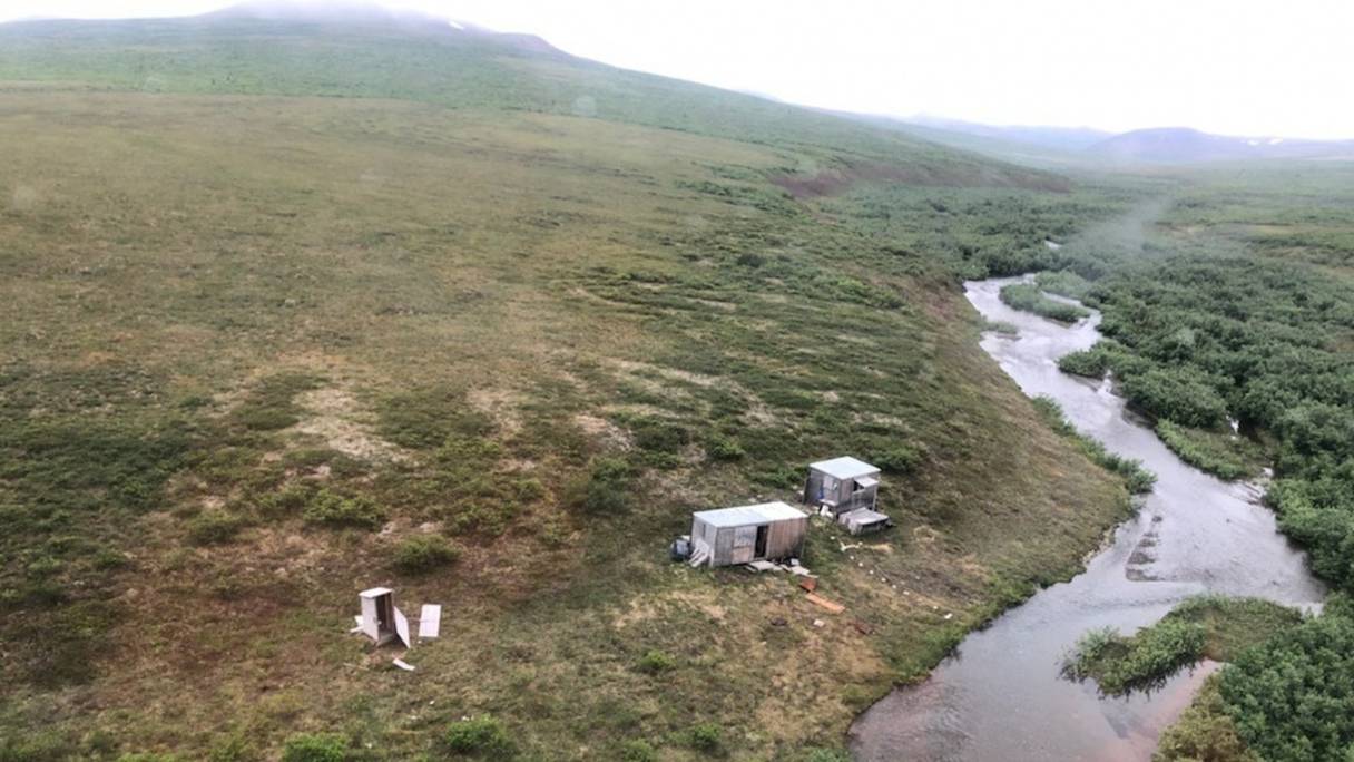 Un camp minier éloigné, près de Nome, en Alaska, le 16 juillet 2021.
