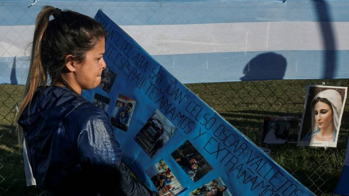 La sœur d'un des 44 membres d'équipage du sous-marin argentin disparu.
