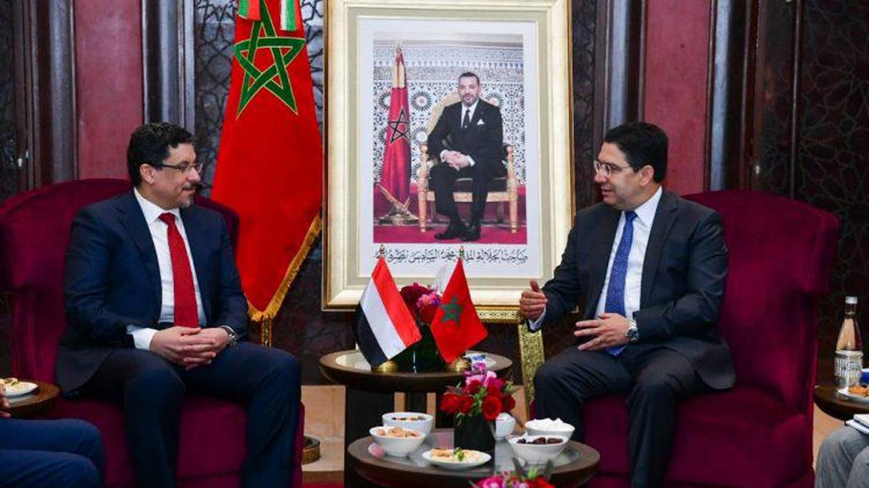 Nasser Bourita a reçu, lundi 3 octobre 2022 à Rabat, Ahmed Awad ben Moubarak, ministre yéménite des Affaires étrangères.
