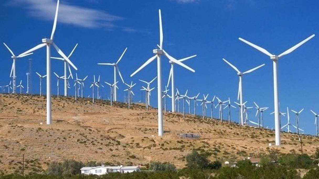 Production d'énergie éolienne au Maroc.

