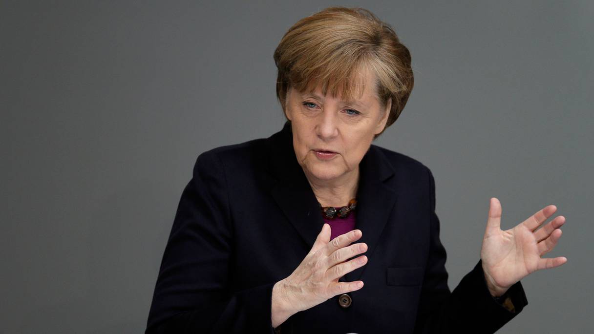 Angela Merkel, chancelière allemande. 
