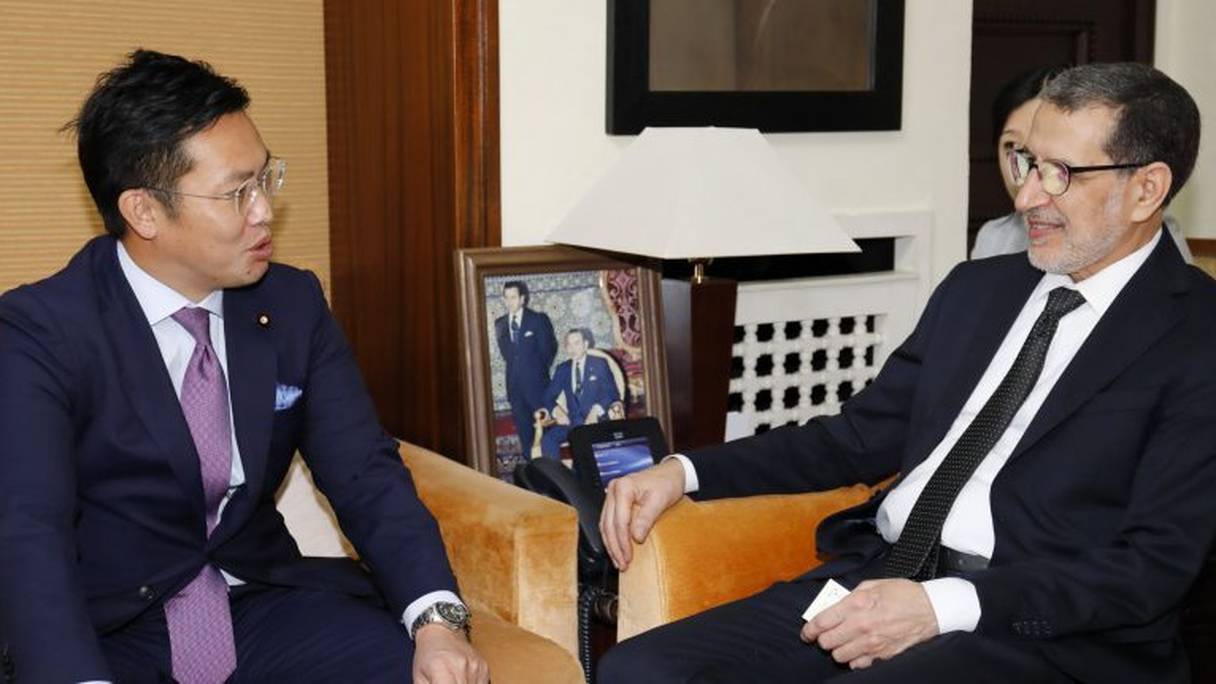 Le vice-ministre japonais des Affaires étrangères, Nakatani Shinichi, reçu à Rabat par le chef du gouvernement, Saâd Eddine El Othmani. 
