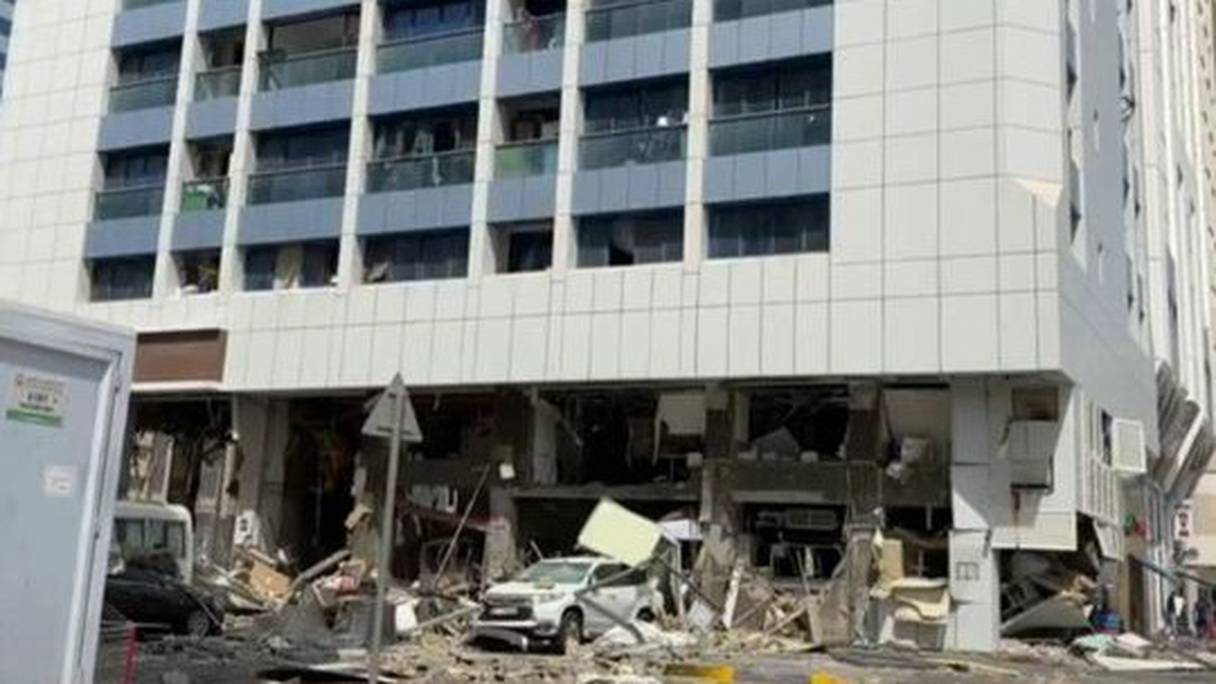 L'un des restaurants touchés par les explosions survenues à Dubaï et Abu Dhabi, le lundi 31 août 2020. 
