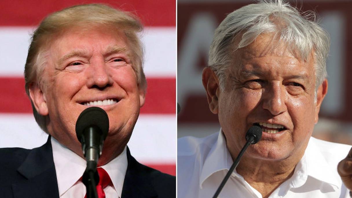 Donald Trump et Andres Manuel Lopez Obrador. 
