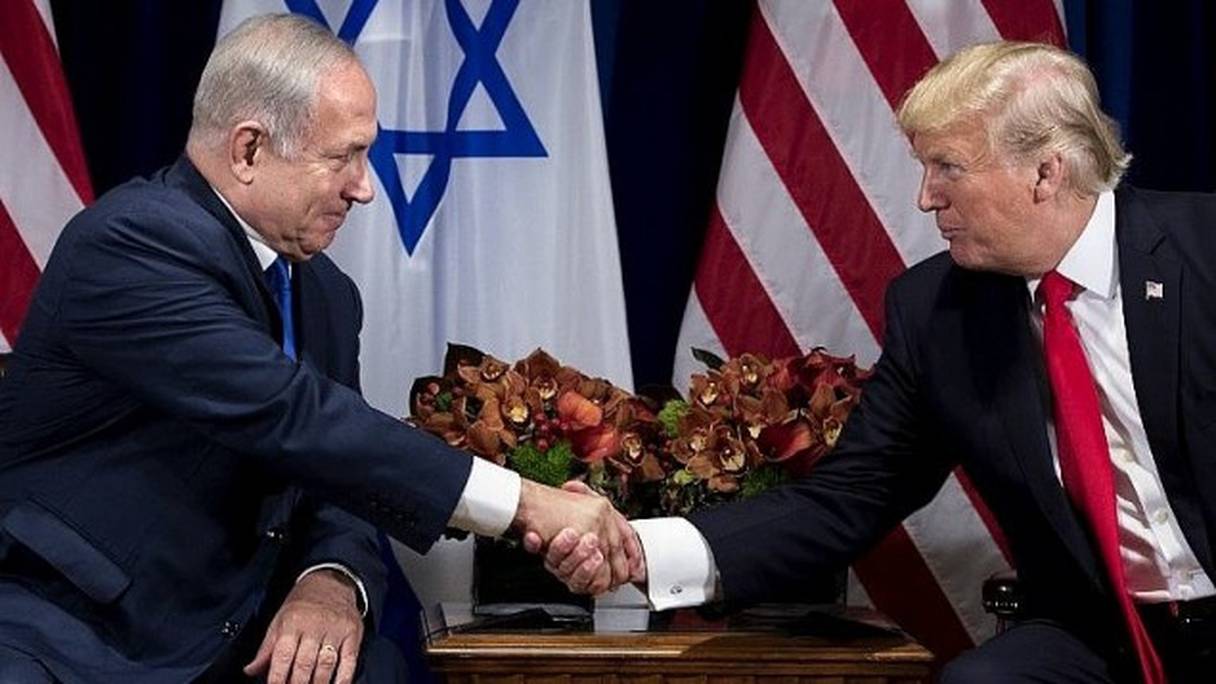 Le Premier ministre Benjamin Netanyahu, à gauche, et le président américain Donald Trump à New York, le 18 septembre 2017.
