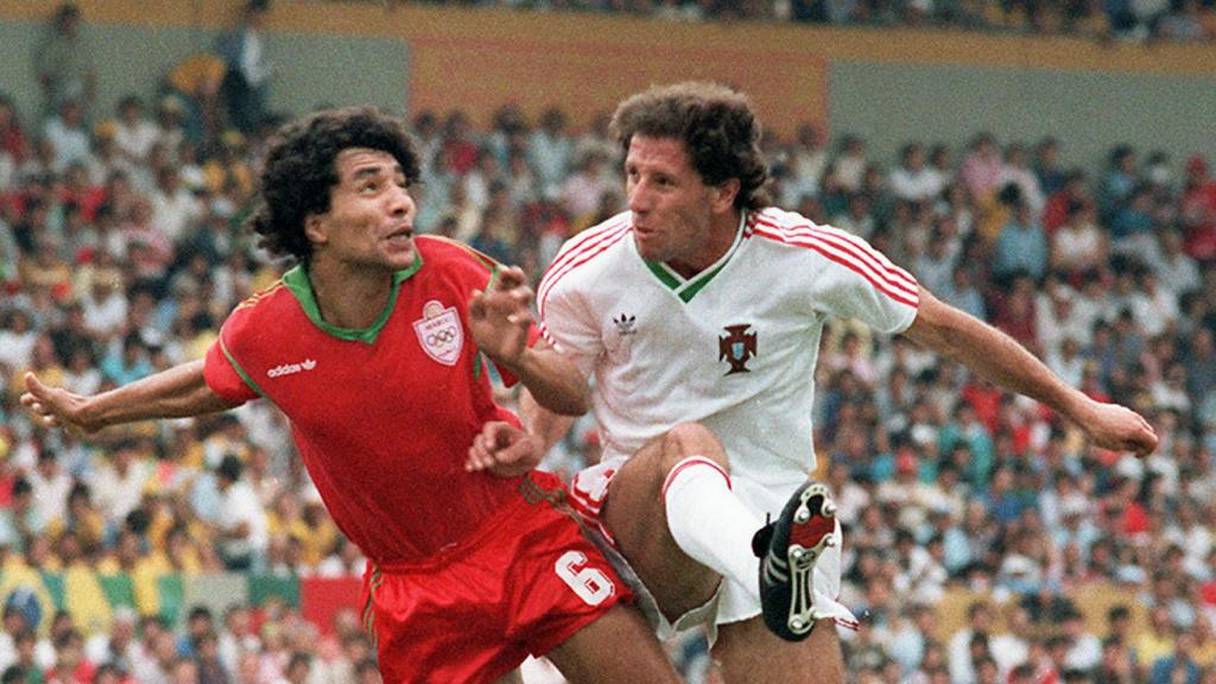 Coupe du Monde 1986,  le Maroc bat le Portugal 3-1.

