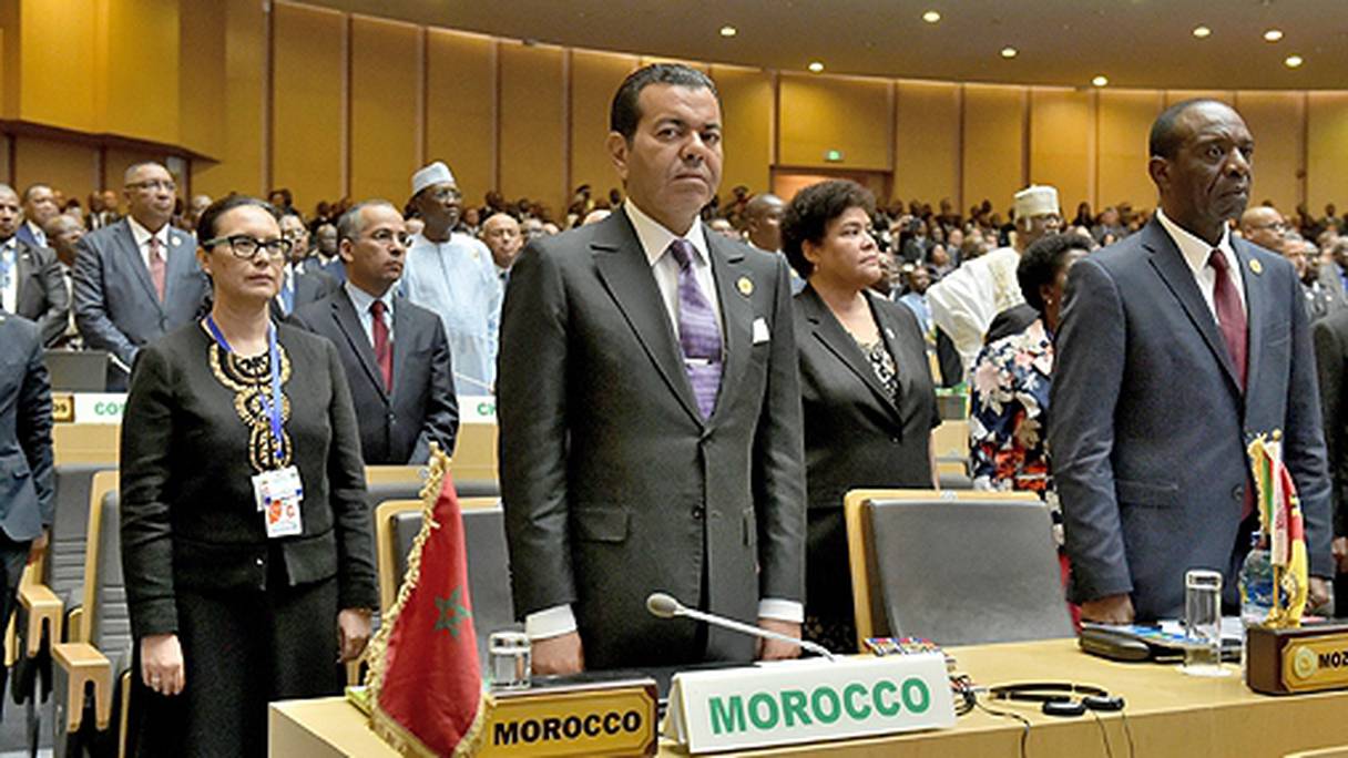 Le prince Moulay Rachid à l’ouverture du 29e Sommet de l’UA, à Addis Abeba.
