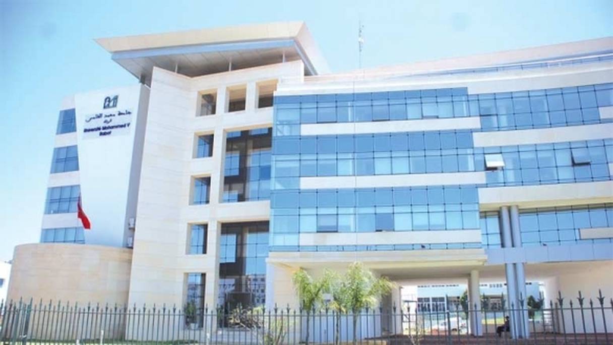 Le bâtiment principal de l'Université Mohammed V-Agdal, à Rabat, dont dépend la Faculté des sciences juridiques, économiques et sociales. 
