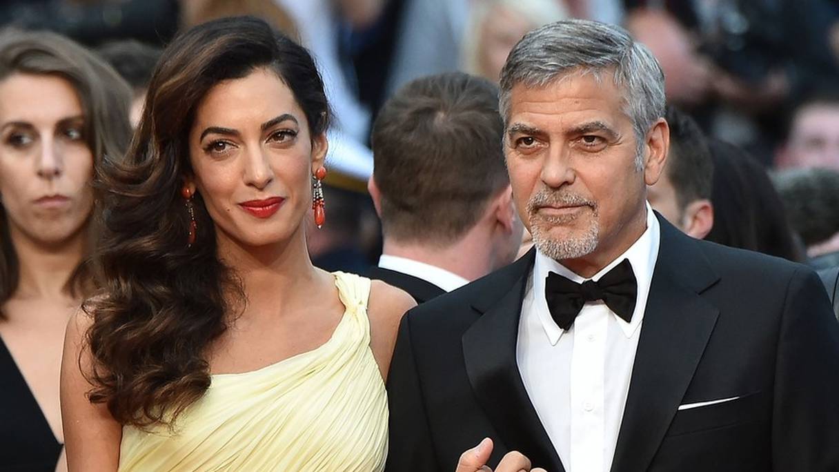 Amal et George Clooney.
