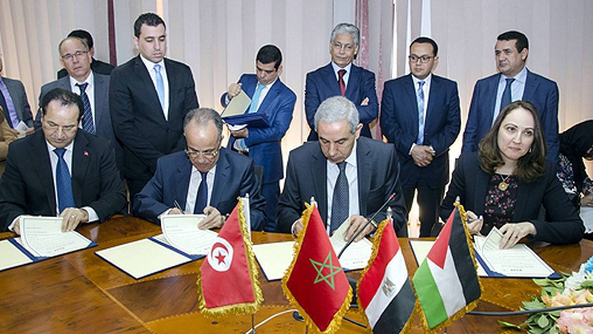 Les ministres du Commerce des pays membres du ‘’Protocole d’Agadir’’ au Caire
