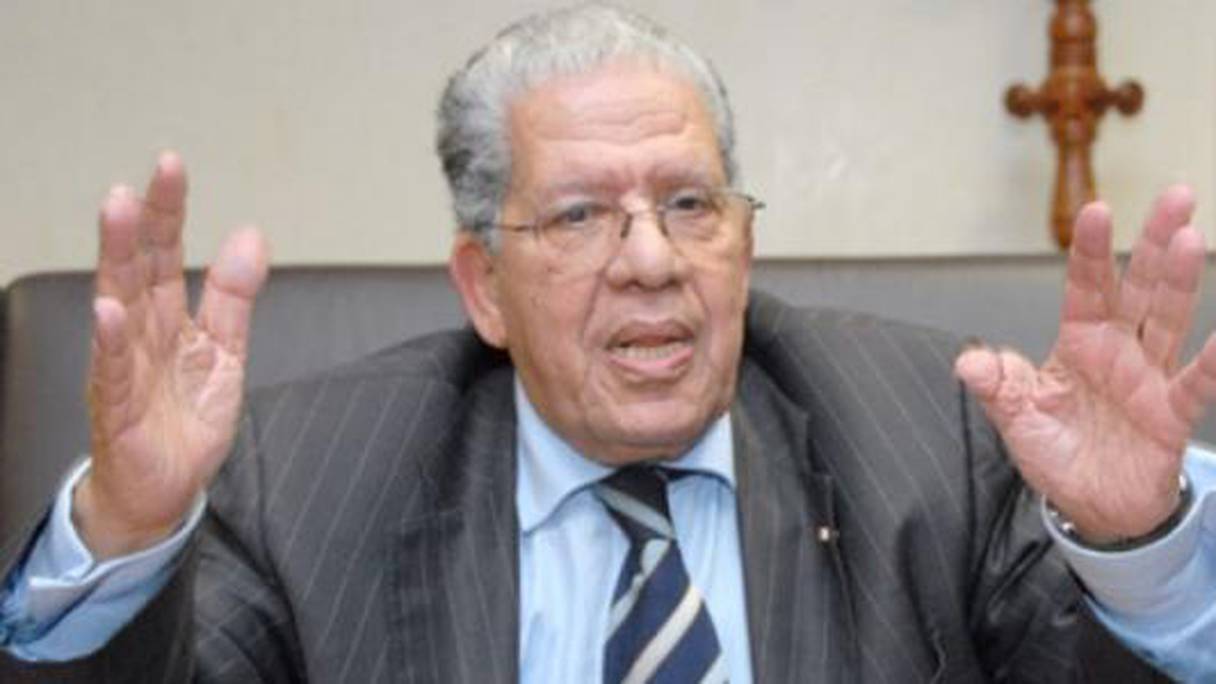 Mohamed El Yazghi, ancine ministre et ex premier secrétaire de l'USFP.
