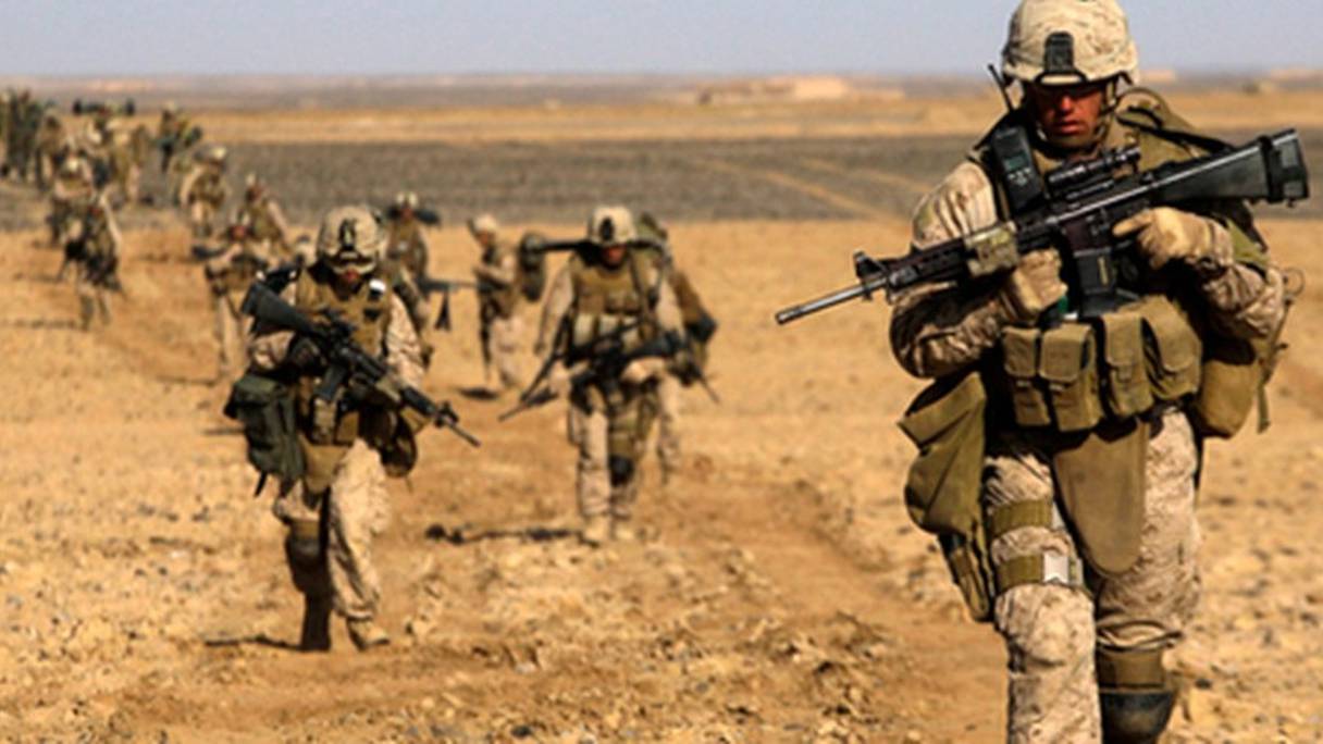 Soldats américains en patrouille en Afghanistan.
